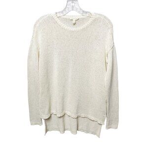 Eileen Fisher Knitted Cream Sweater Tunic Long Sleeve Women’s Size XXS